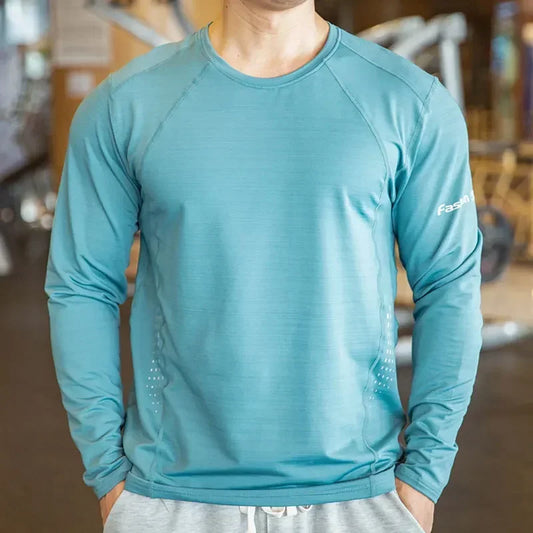 Long sleeved T-shirt Running Shirt Tops Clothing Men Gym Sport Tshirt Quick Dry Compression Fitness Breathable Sportswear tops